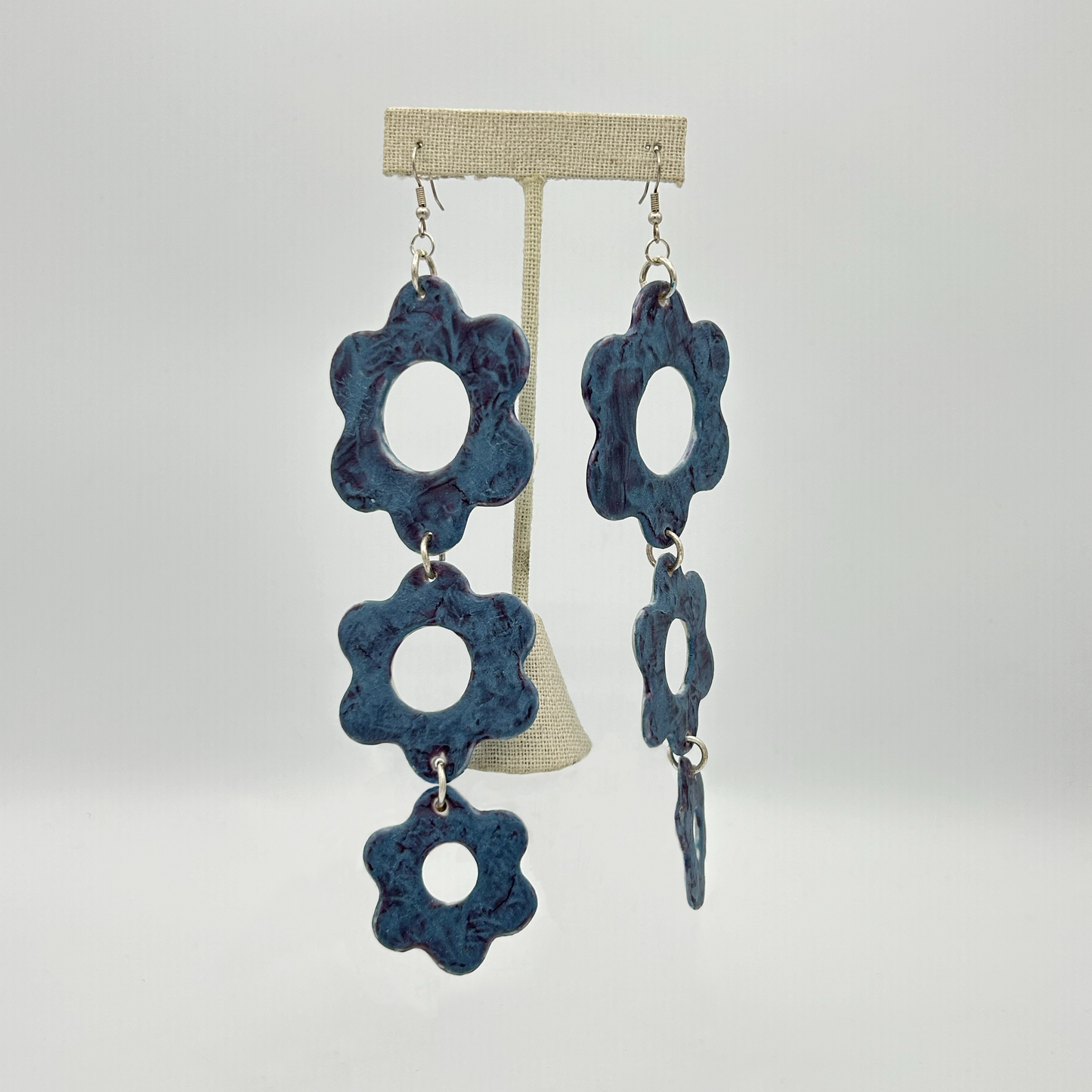 Retro bloom statement earrings