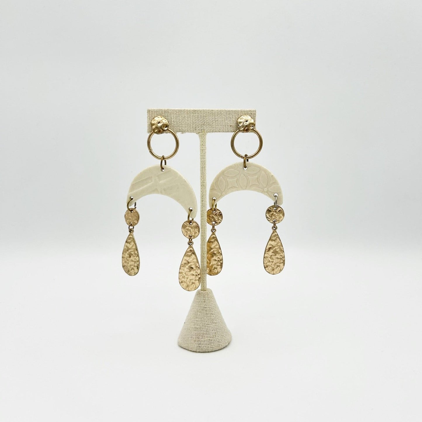 Moon drop earrings