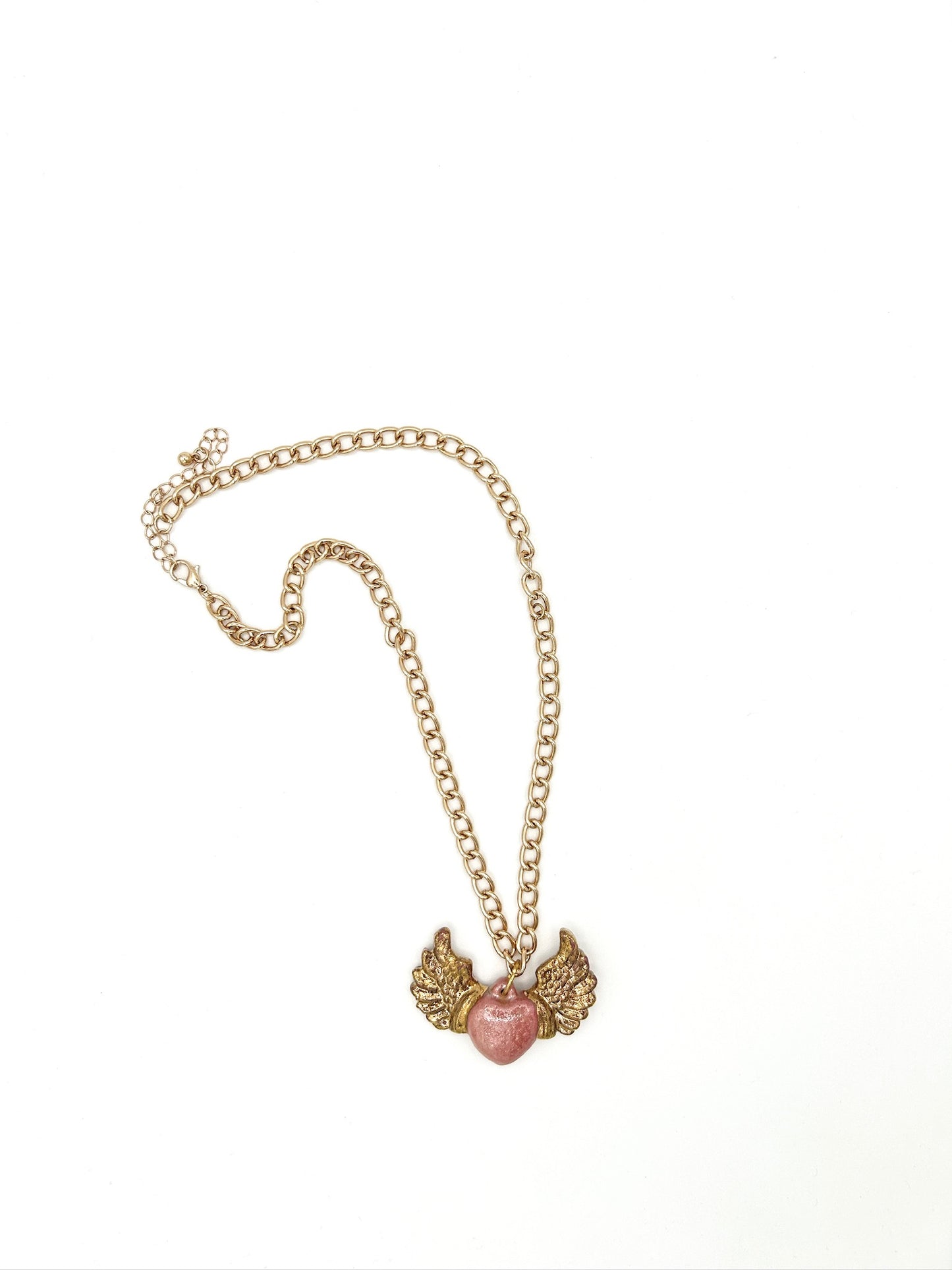 Winged heart necklace
