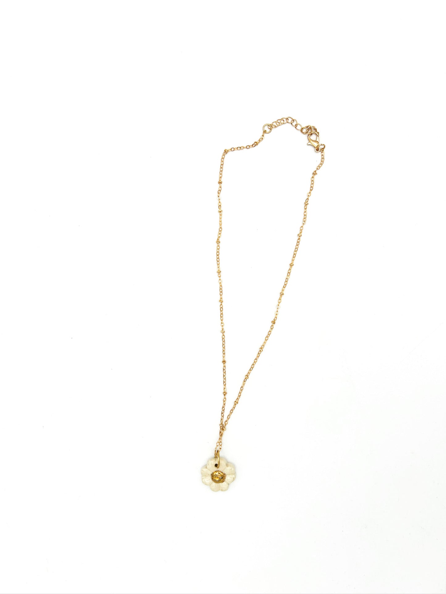 Tiny pansy necklace