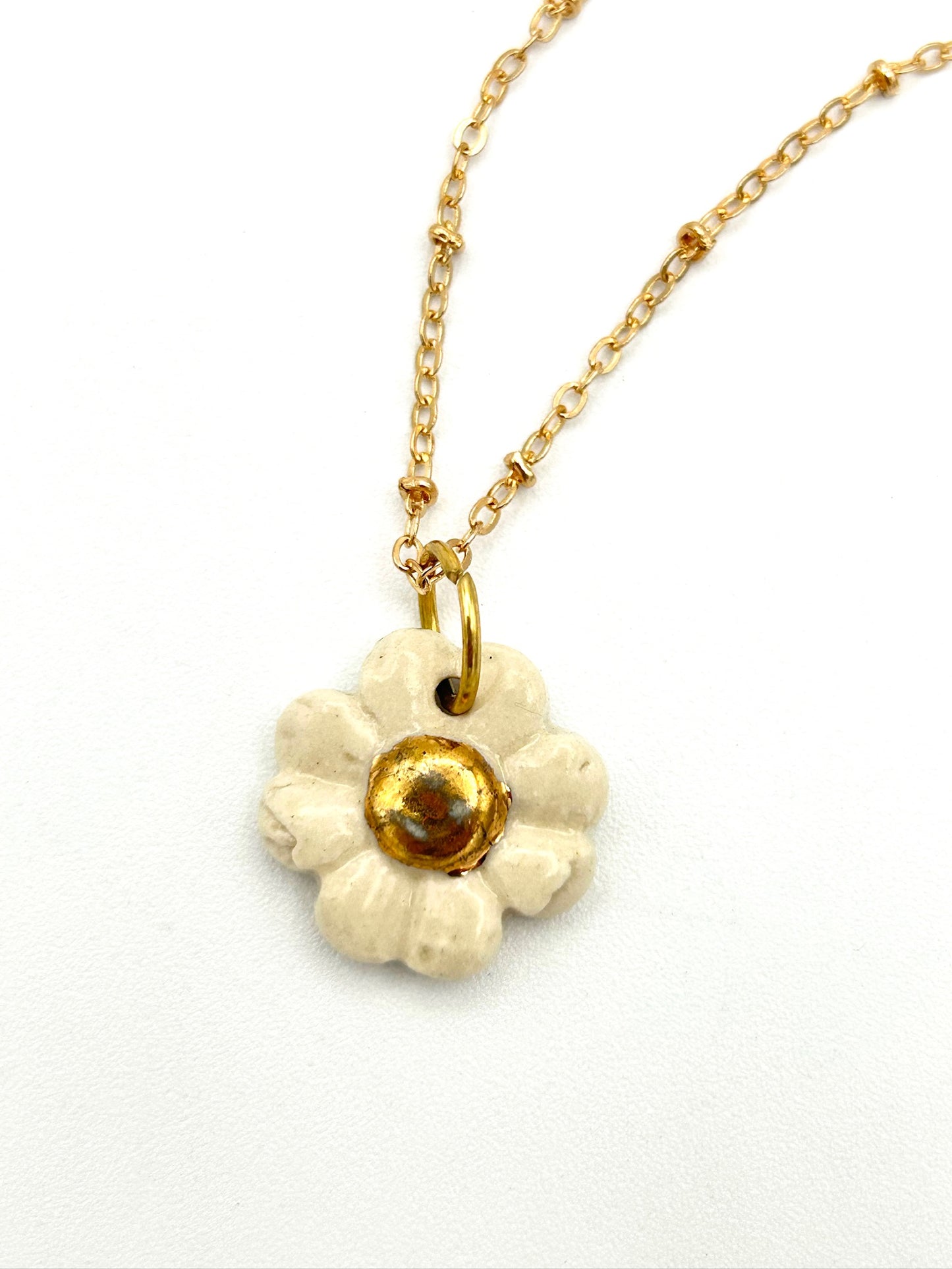 Tiny pansy necklace