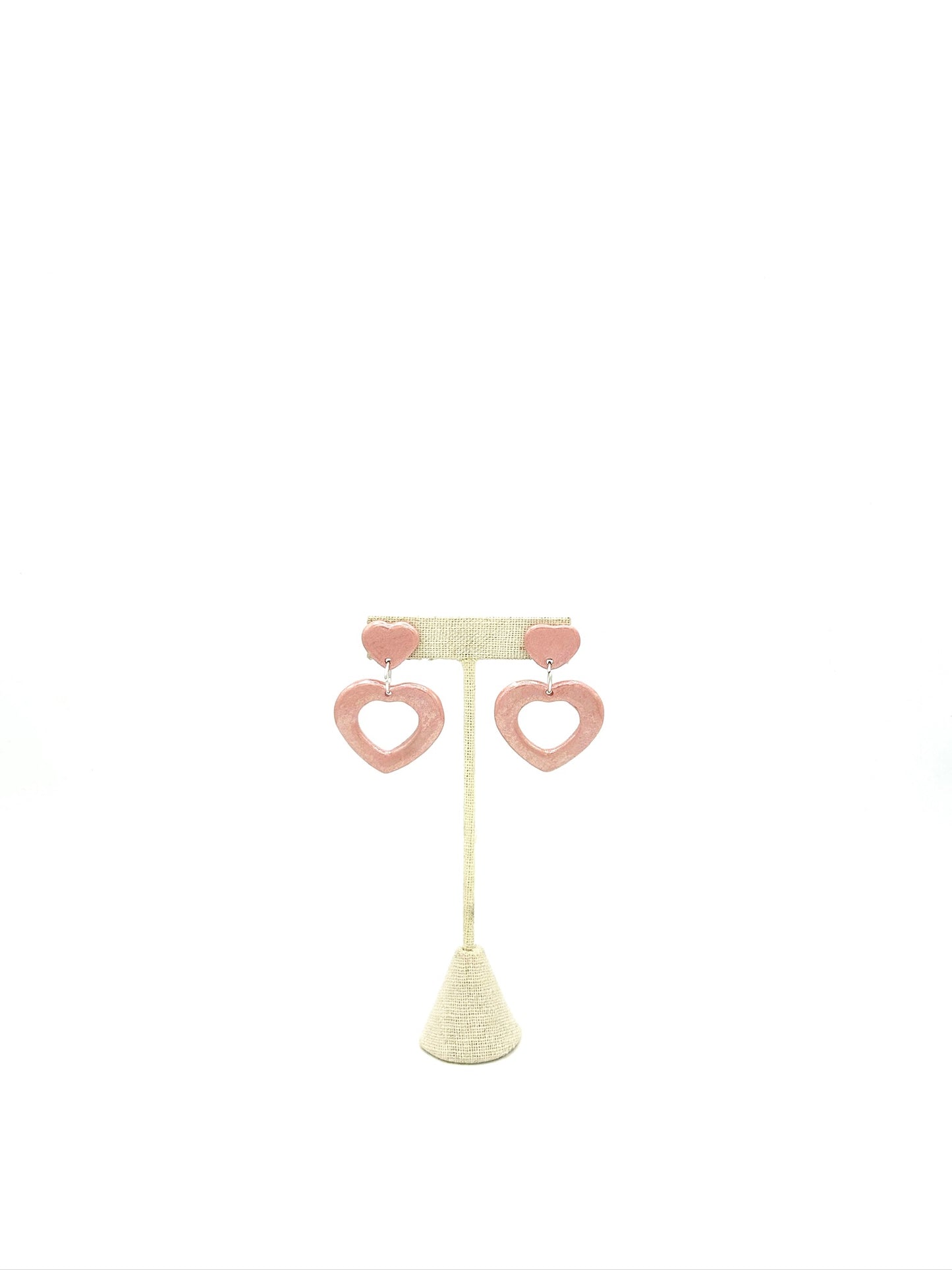 Heart drop earrings