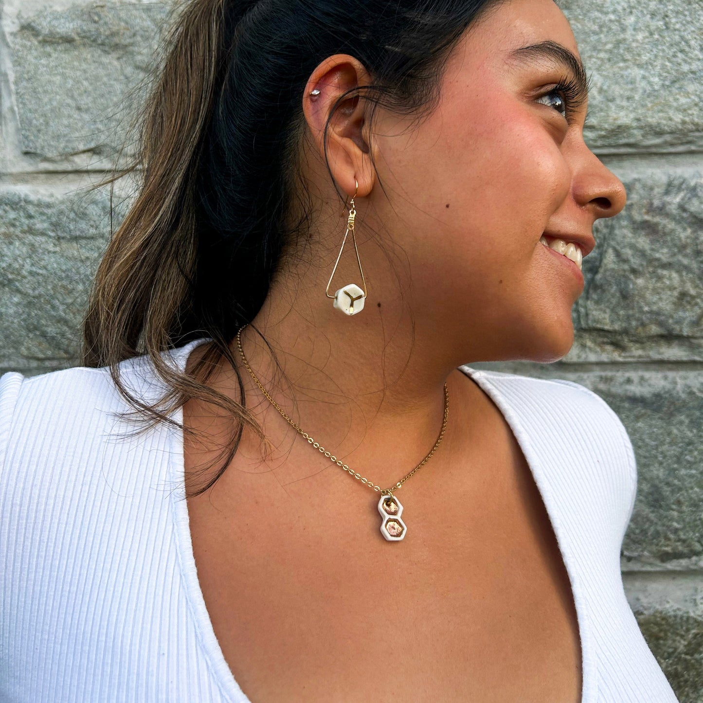 Honeycomb necklace