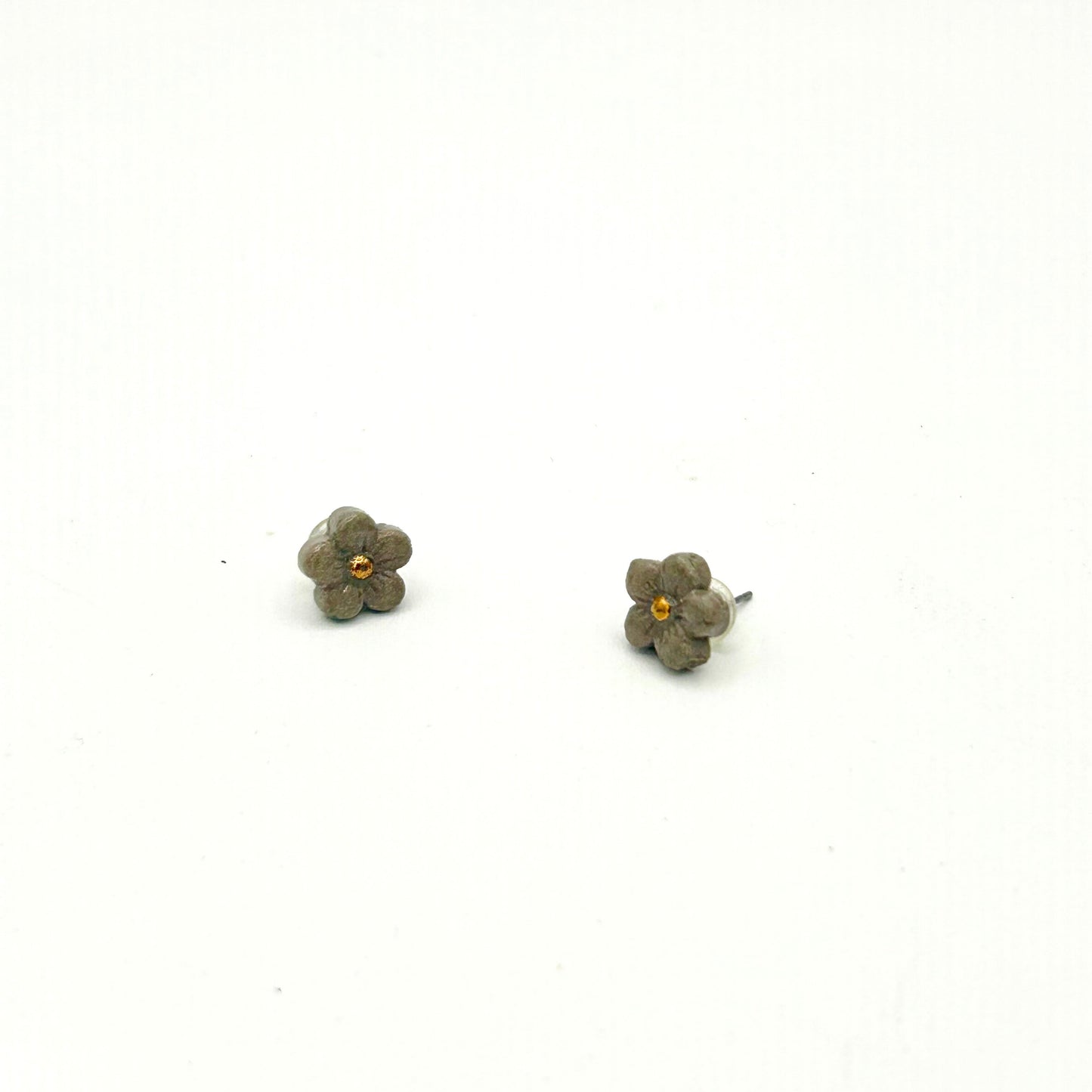 Teeny tiny pansy studs
