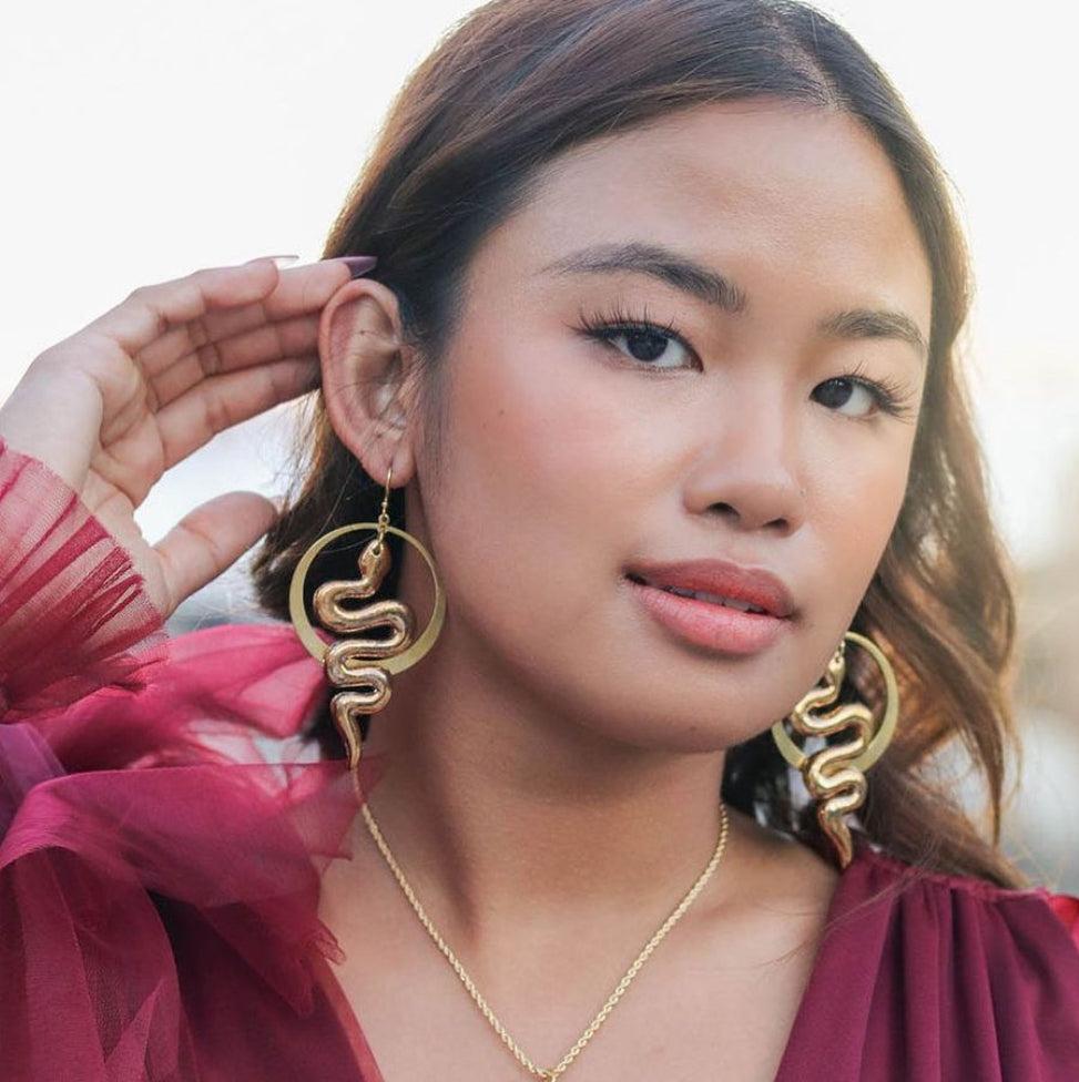 Snake charmer earrings